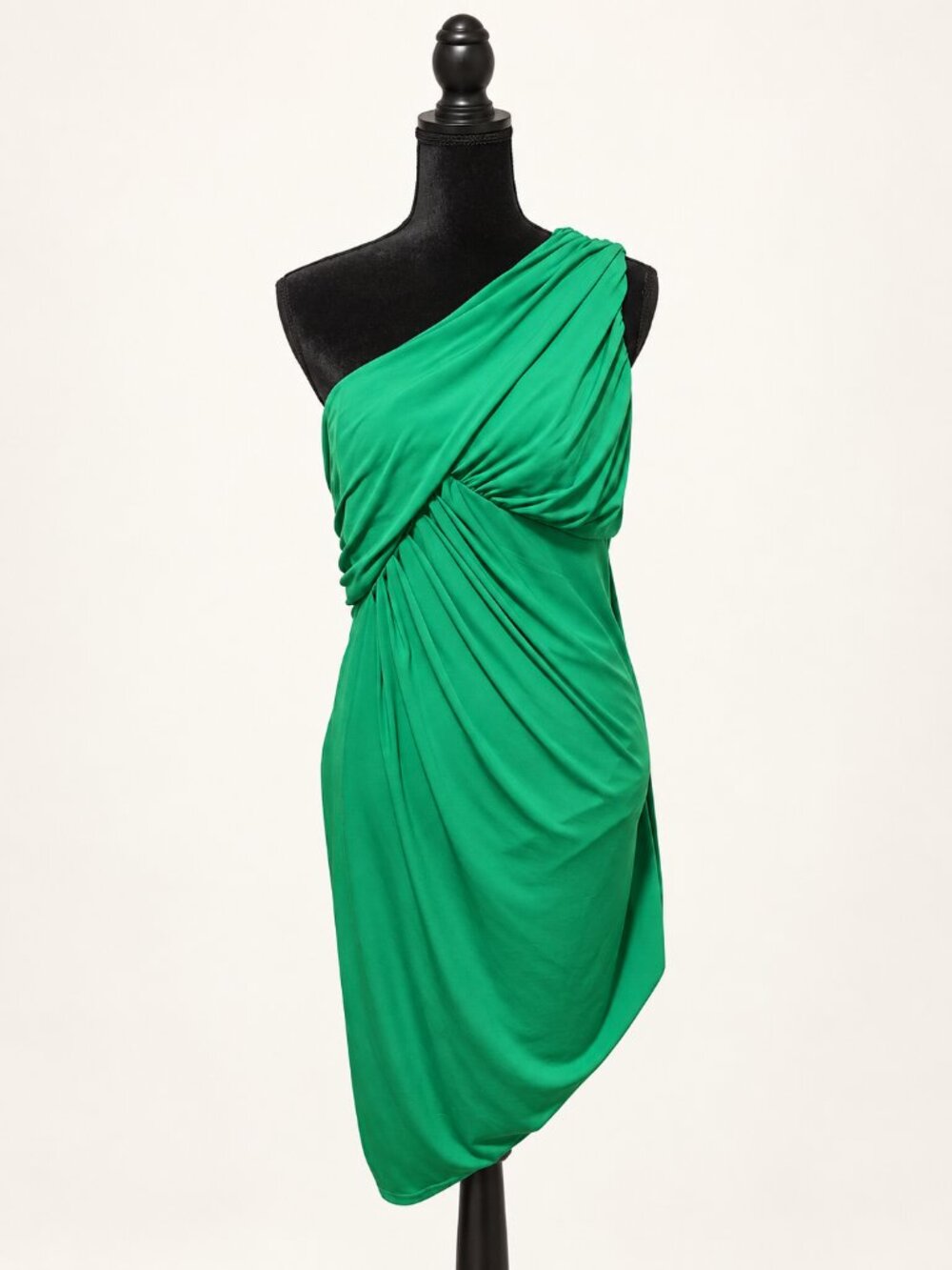 Ellen Tracy Emerald Green One Shoulder Dress Size Unknown